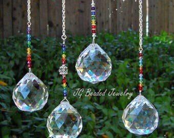Large Rainbow Prism Crystal Suncatcher Window Decoration