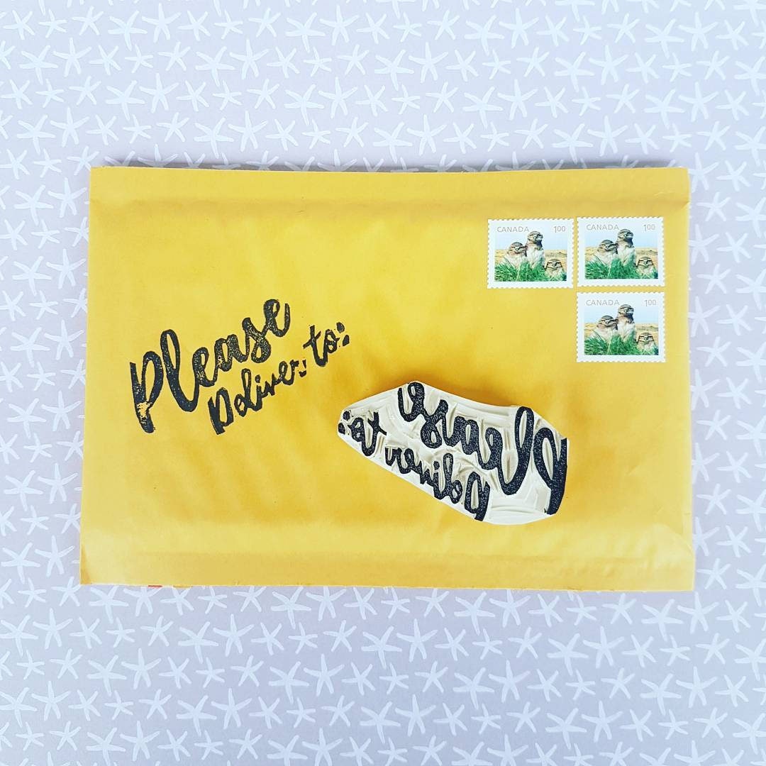 Please Deliver To rubber stamp mail, letter, address, delivery from