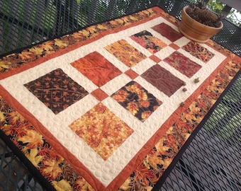 Autumn Charmer 19x36 quilted tablerunner