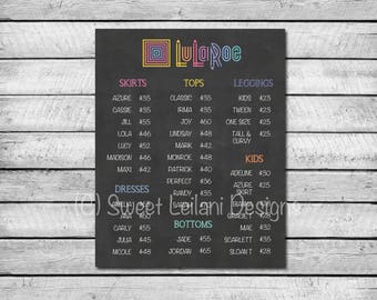 LuLaRoe Price List | Chalkboard Sign LLR | Price List | LuLaRoe Business