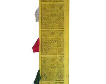 Tibetan Prayer Flags Vertical Prayer Flags From Nepal (Yellow)