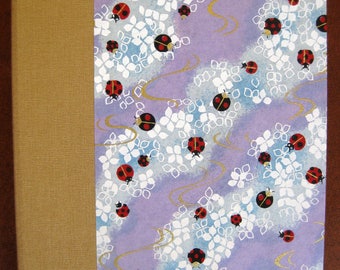 Medium Unlined Handbound Hardcover Journal Ladybugs