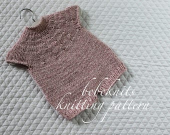 Bebeknits French Style Quick Baby Romper Knitting Pattern