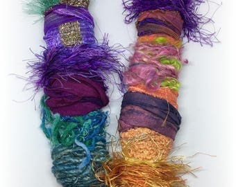Fiber Wands...Embellishment Samplers of Color and Texture!