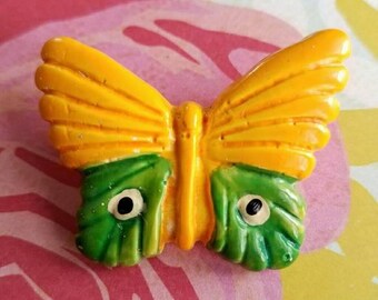 Cheerful bright butterfly brooch insect bug pin