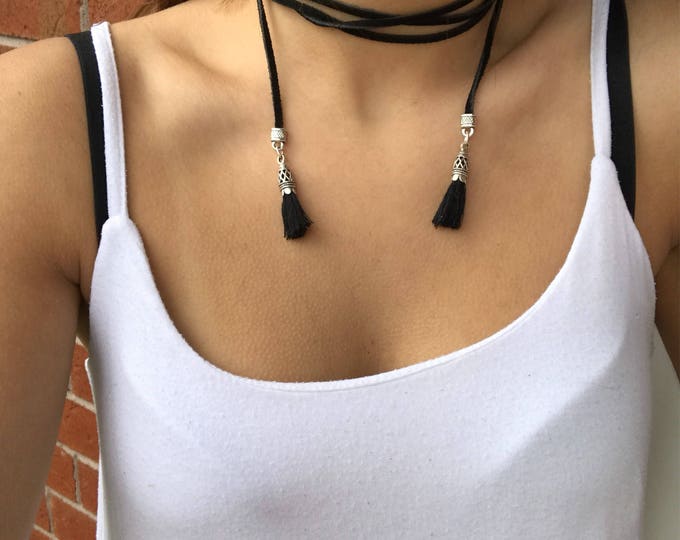 Choker,choker necklace,leather necklace, Boho necklace,bohemian jewelry, hippy jewelry,boho jewelry,choker for women,bohemian necklace, gift