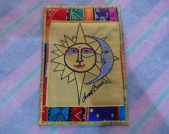 Quilted Postcard - Laurel Burch Postcard - Handmade Postcard - Fabric Postcard - Patchwork Postcard - Artist Postcard - Post Card