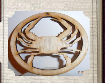 Crab - Laser Cut Wood Ornament