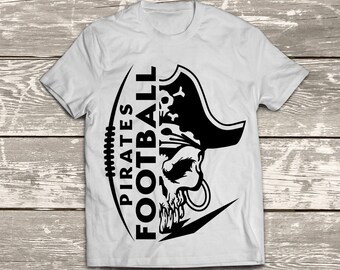 Pirates Football Instant Download Files - SVG, DXF, EPS, Silhouette Studio, Vinyl Cut Files, Digital Cut Files -Use Cricut and Silhouette