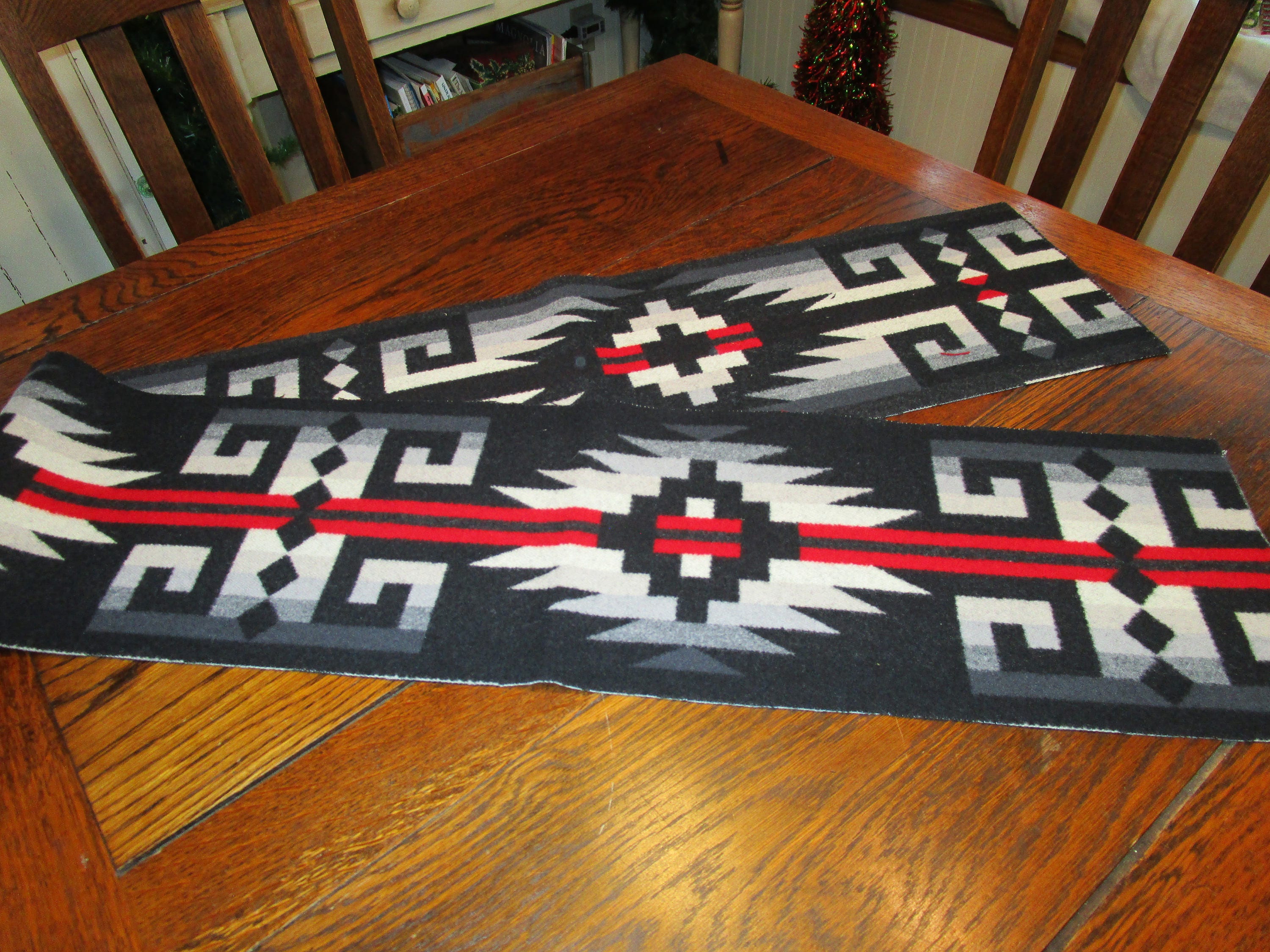 Pendleton Wool Indian Blanket REMNANT NEW Fabric 8 1/2"x 66" Bold Red