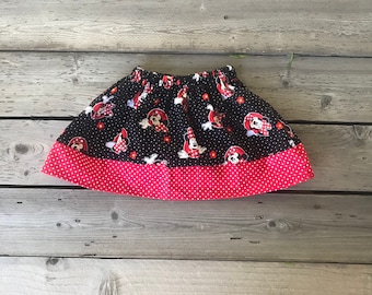 Babyhug Mid Thigh Length Skirt Minnie Mouse HD Print - Fiery Red