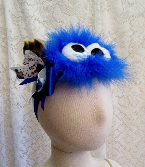 Any Size Cookie Monster Googly Eyes Headband Halloween