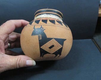 Mexican folk art pottery signed Jose Lucano