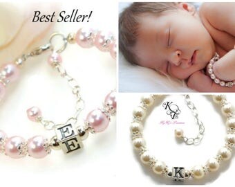 Baby Bracelet, Personalized Baby Bracelet, Baby Gifts, Little Girl Bracelet, Personalized Girl Gift, New Baby Gift, Little Girl Gifts