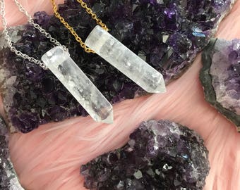 Raw Crystal Jewelry by AdamRabbit on Etsy