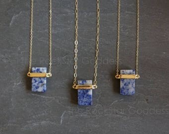 Fall SALE // Sodalite Necklace // Sodalite // Sodalite Pendant // Layering Necklace // Blue Sodalite