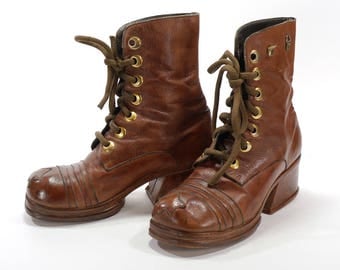 mens platform boots 70s