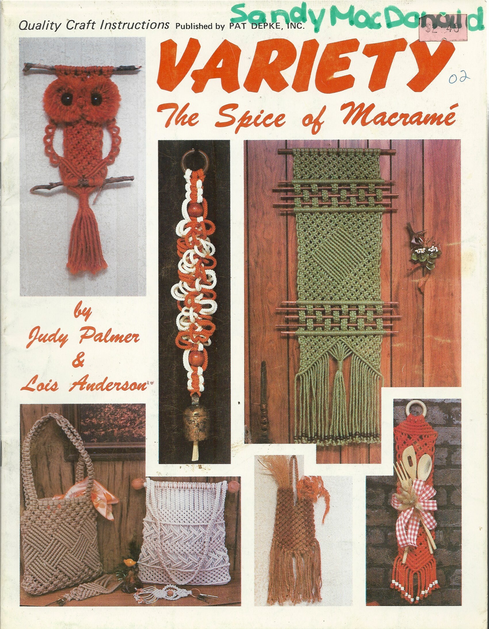 Macrame Patterns Booklet Instructions Jewelry Bell Pull Sold By Everypictellsastory