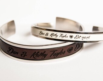 Wedding Gifts for Couple His and Her Bracelet Couples bracelet Personalized Gift for Couple Leather Bracelet Matching bracelets Anniversary