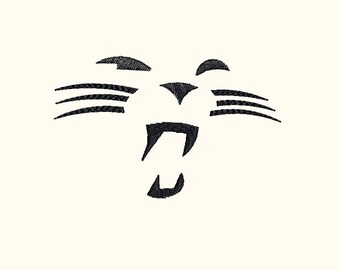 Carolina Panthers Face Logo Machine Embroidery Design - Instant Download Filled Stitches Design 368A