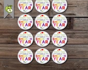 smooth year, hope you have a, smoothie, hand cream tag, back to school tag, teacher, staff gifts, teacher tag, student, New teacher, class
