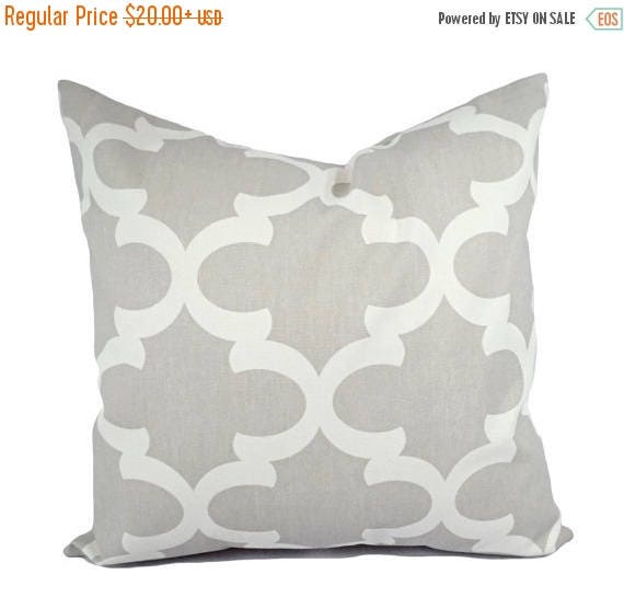 15 OFF SALE Two Grey Pillow Covers Two Grey Throw Pillows