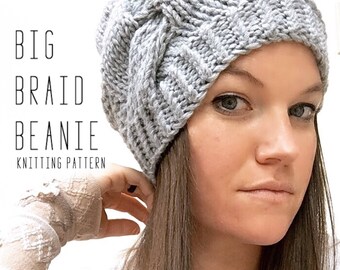 KNITTING PATTERN: Big Braid Beanie