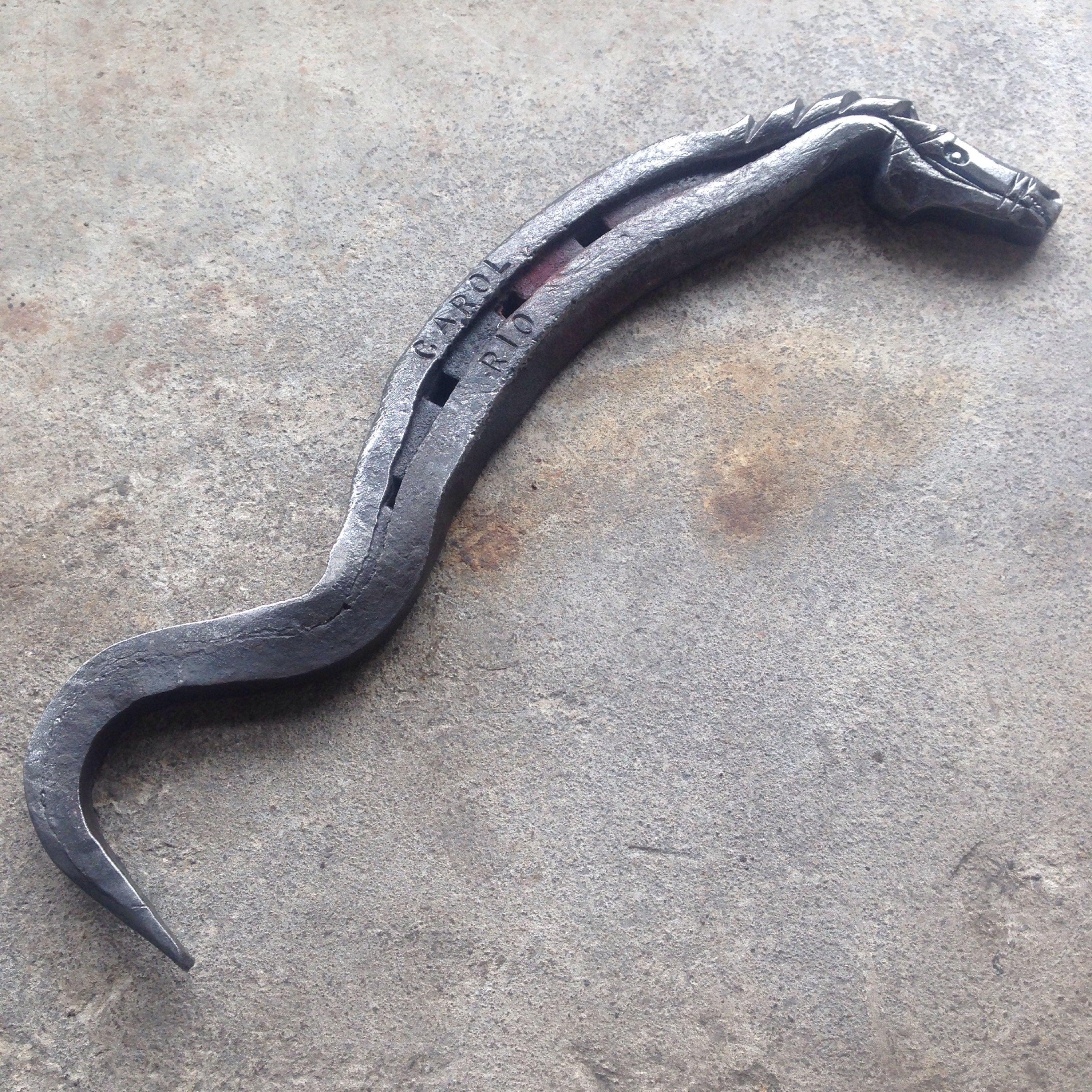 Horseshoe Horse Head Hoof Pick Blacksmith Made from Recycled