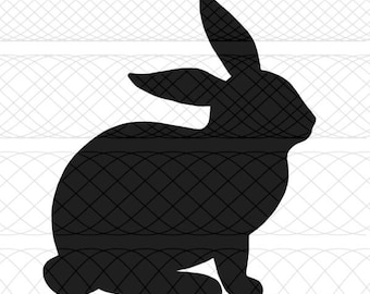 Bunny SVG, PNG, and STUDIO3 Cut Files for Silhouette Cameo/Portrait and Cricut Explore DIY Craft Cutters