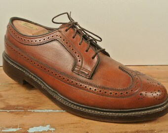 Florsheim Imperial Brown Brogued Longwing Gunboat Blucher Men's Size: 9D
