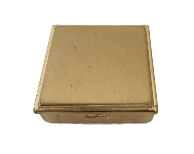 Vintage Majestic USA Compact, 1930s Square Mirrored Powder Compact, Collector's Makeup Case