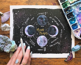 2018 Many Moons Calendar / Moon Calendar / Moon Art