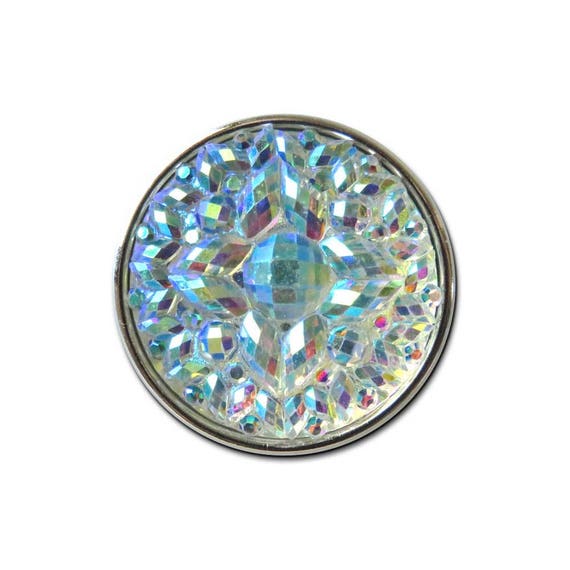 Rainbow Faceted Snap Charm fits 18-20mm Ginger Snaps Noosa