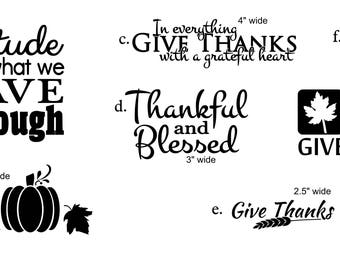 Thanksgiving decals | Etsy