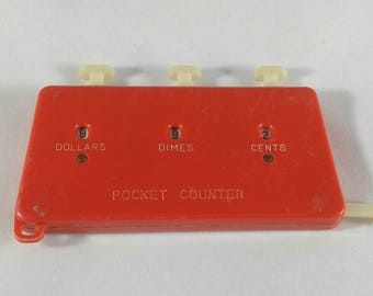 Vintage Pocket Counter Quick Adder Handheld Adding Machine Grocery Store Calculator