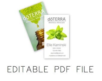 Essential Oils Business Cards - Double Sided | EDITABLE DIGITAL FILE