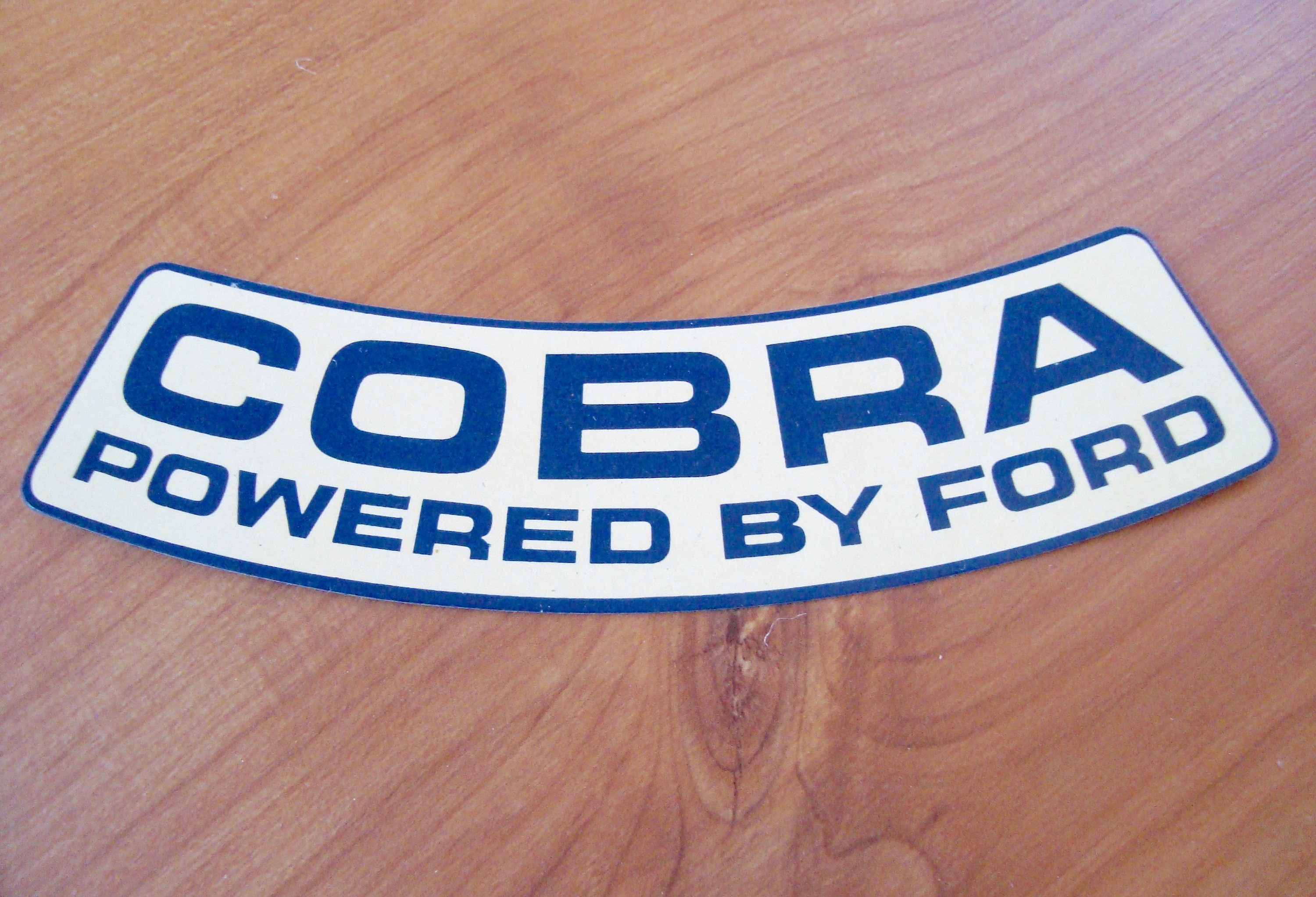 Cobra Powered By Ford Air Cleaner DecalNOS