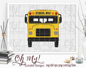 School Bus Layered Svg Eps Dxf Png Cutting Files