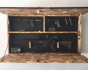 Hidden Gun Storage, American Flag Gun Storage, Hidden Gun Cabinet, Concealed Flag, Gun Cabinet, Gift for Him, Christmas Gift for Him
