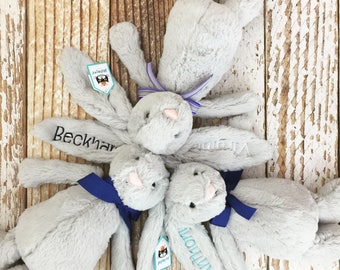 MEDIUM Personalized Jellycat Bunny Rabbit, Bunny Rabbit, Stuffed Animal Bunny, Personalized Gift, Monogrammed Bunny, Personalized Bunny