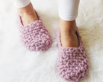 Merino Wool Slippers, Crochet slippers, Womens slippers, Gift for Her, Birthday gift, Women gift, elegant, light, healthy home shoes