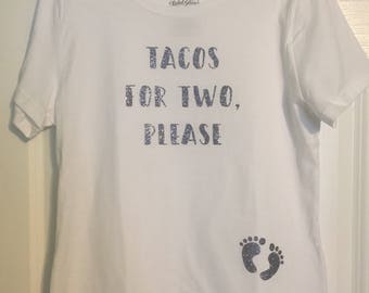 tacos for two maternity shirt