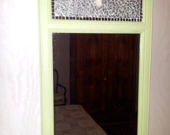 Miroir bois et mosaïque
