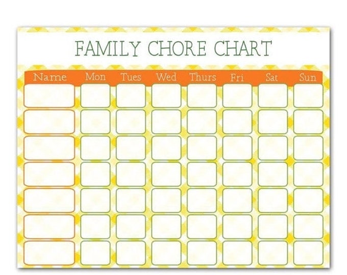 Sale Family Organization Yellow Printable Digital Download Command Center - To Do List - Recipe Planner - Perpetual Calendar