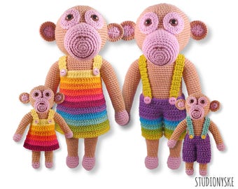 in crochet spanish what's PATTERN CROCHET Boy Pattern or Monkey Baby Girl Crochet