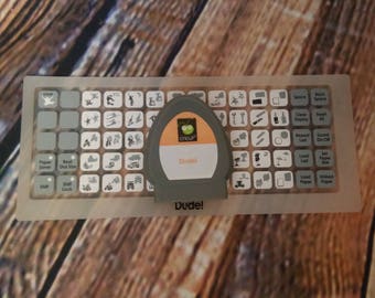 Dude Cricut Cartridge, book and keyboard overlay