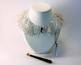 Peter pan collar "Winter is coming" , neck jewelry , gift for her , gift for a friend , gift , evening jewel , unique gift "