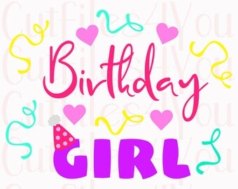 Birthday Girl SVG, Toddler Girl SVG, birthday svg, birthday celebration svg, HTV Ready Design, digital cut file, cameo cut file