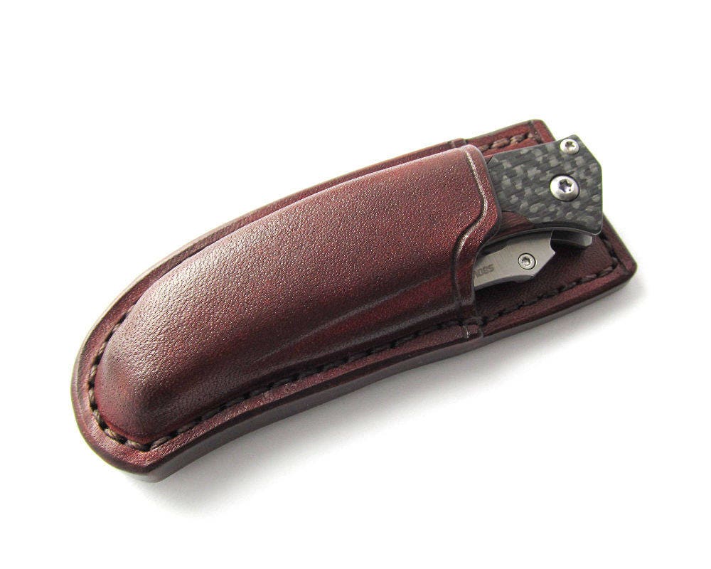 Custom Leather Sheath for Benchmade 482 Megumi Folding Knife