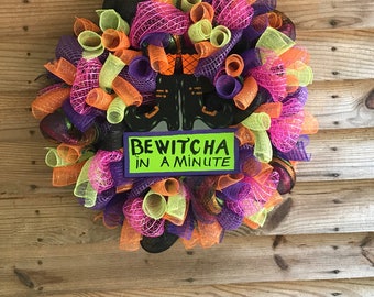 Bewitcha in a minute witches feet wreath